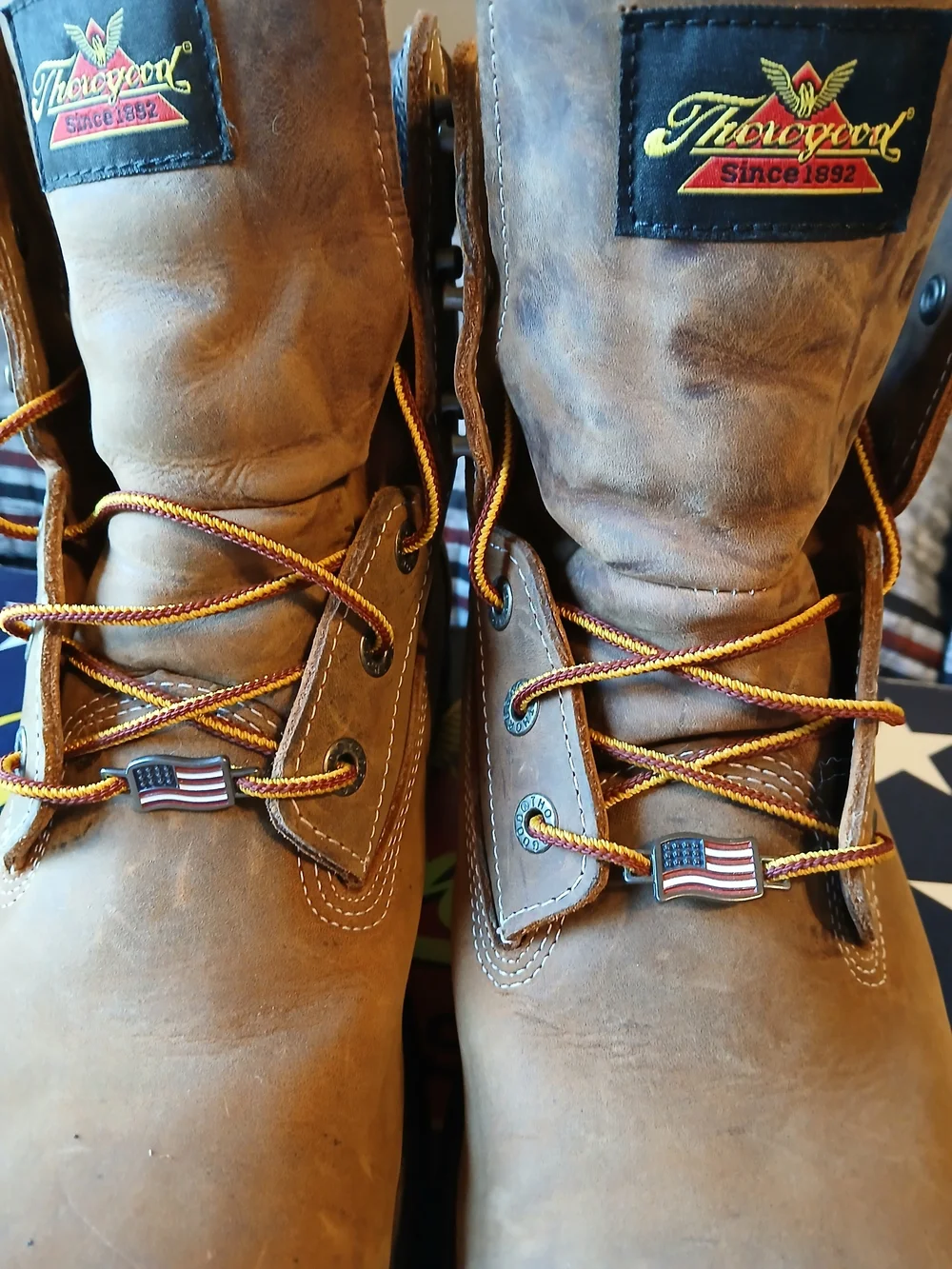 Thorogood Men's Brown Work Boots - Lace-Up Rugged Leather